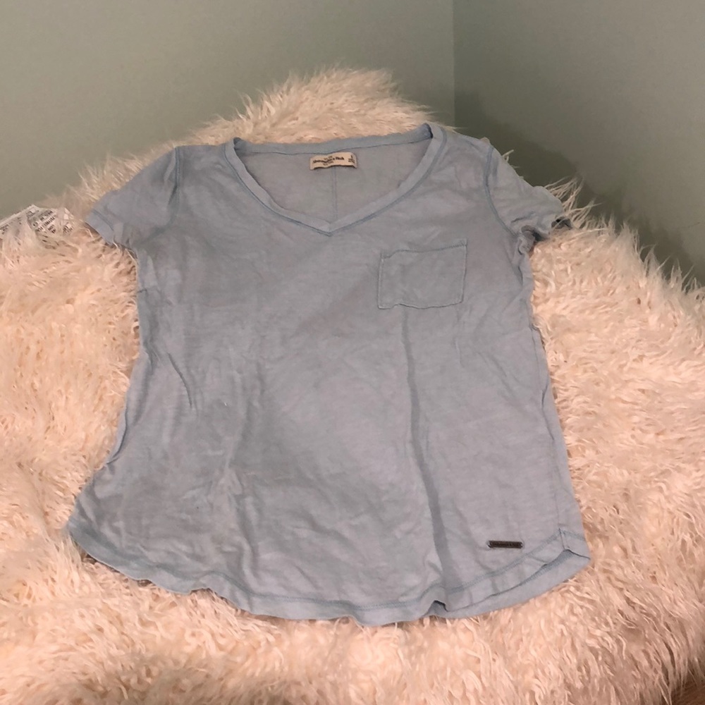 Blue shirt with a front pocket